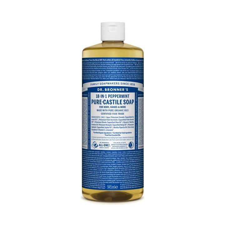 Течен сапун Dr.Bronner's, Castilian, Мента, 945 мл
