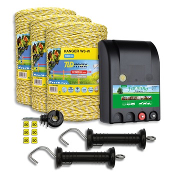 Kit complet gard electric Horizont Farming A5000 5J 12V, 3000m Kit complet gard electric Horizont Farming A5000 5J 12V, 3000m