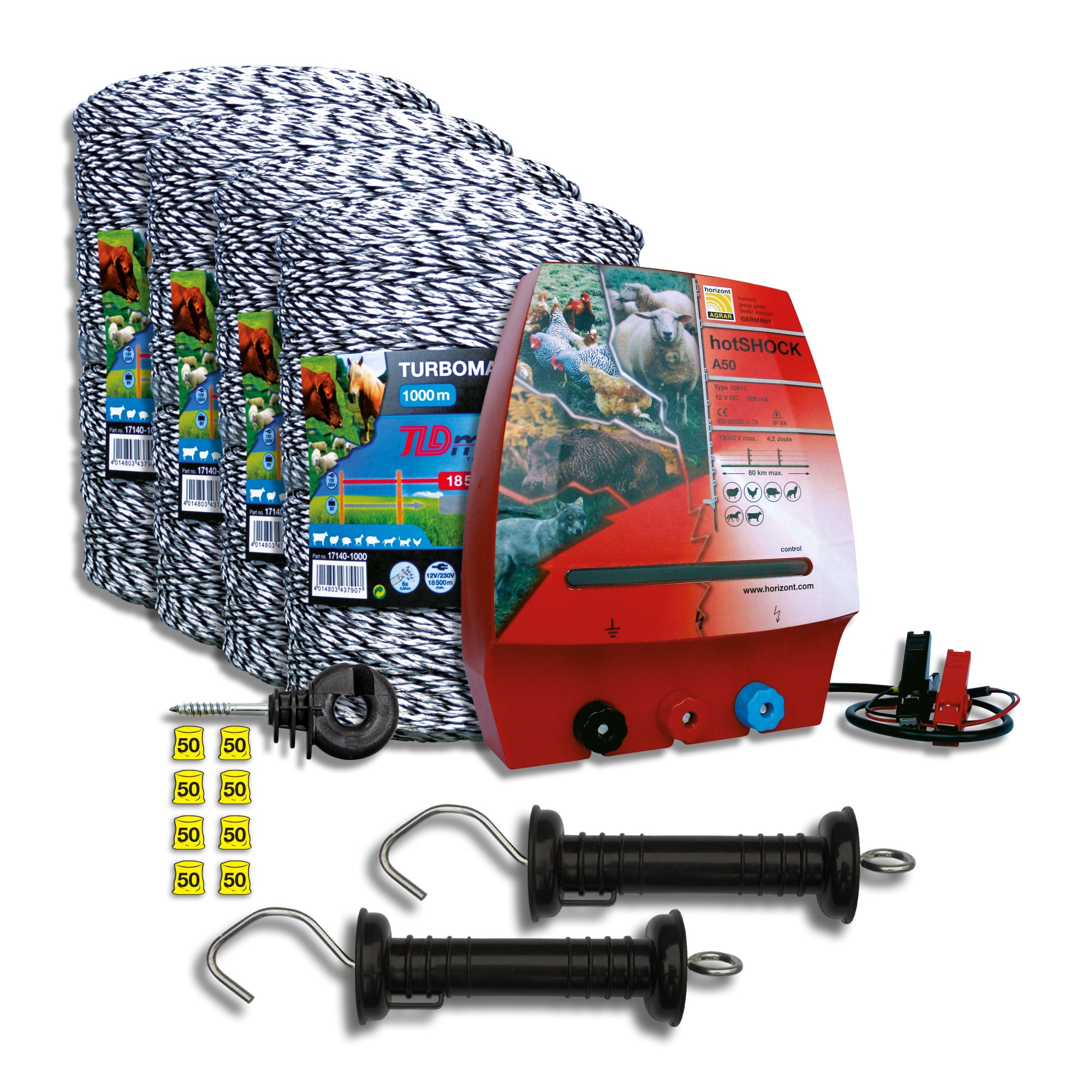 Kit complet gard electric Horizont hotSHOCK A50 4.2J 12V , 4000m