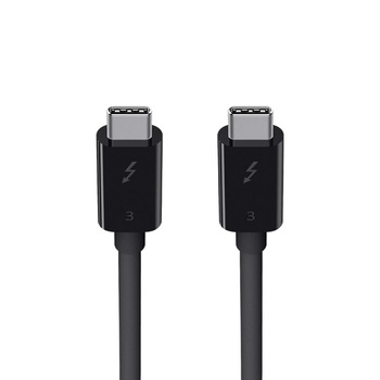 Cablu Belkin USB-C Thunderbolt 3 la USB-C Thunderbolt 3, 40Gbps, 100W, lungime 2m, negru Cablu Belkin USB-C Thunderbolt 3 la USB-C Thunderbolt 3, 40Gbps, 100W, lungime 2m, negru