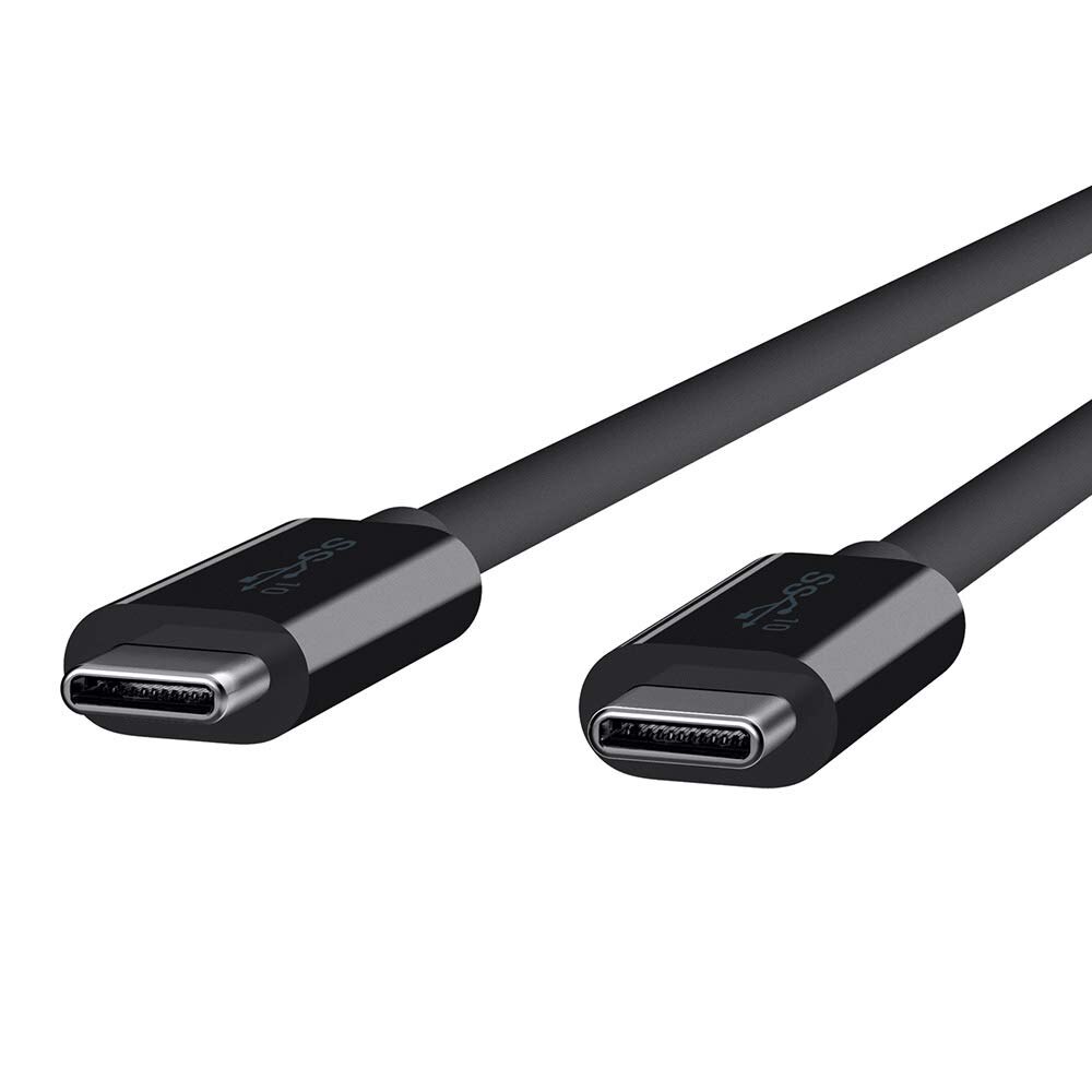 Cablu Belkin USB-C la USB-C, USB 3.1, 10Gbps, 100W, rezolutie 4K, 1m, negru