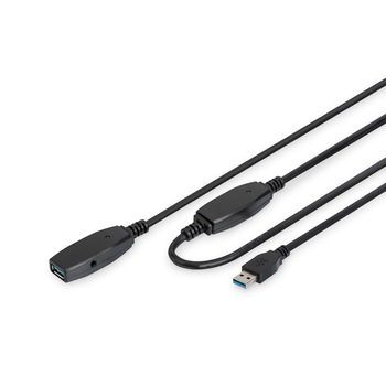 Cablu extensie USB3.0,activ,15m Digitus Cablu extensie USB3.0,activ,15m Digitus