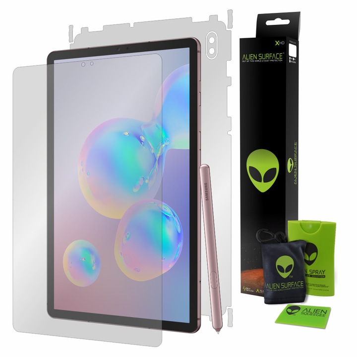 Alien Surface, Samsung Galaxy Tab S6 10.5 inch, képernyővédő fólia, hátsó, oldal
