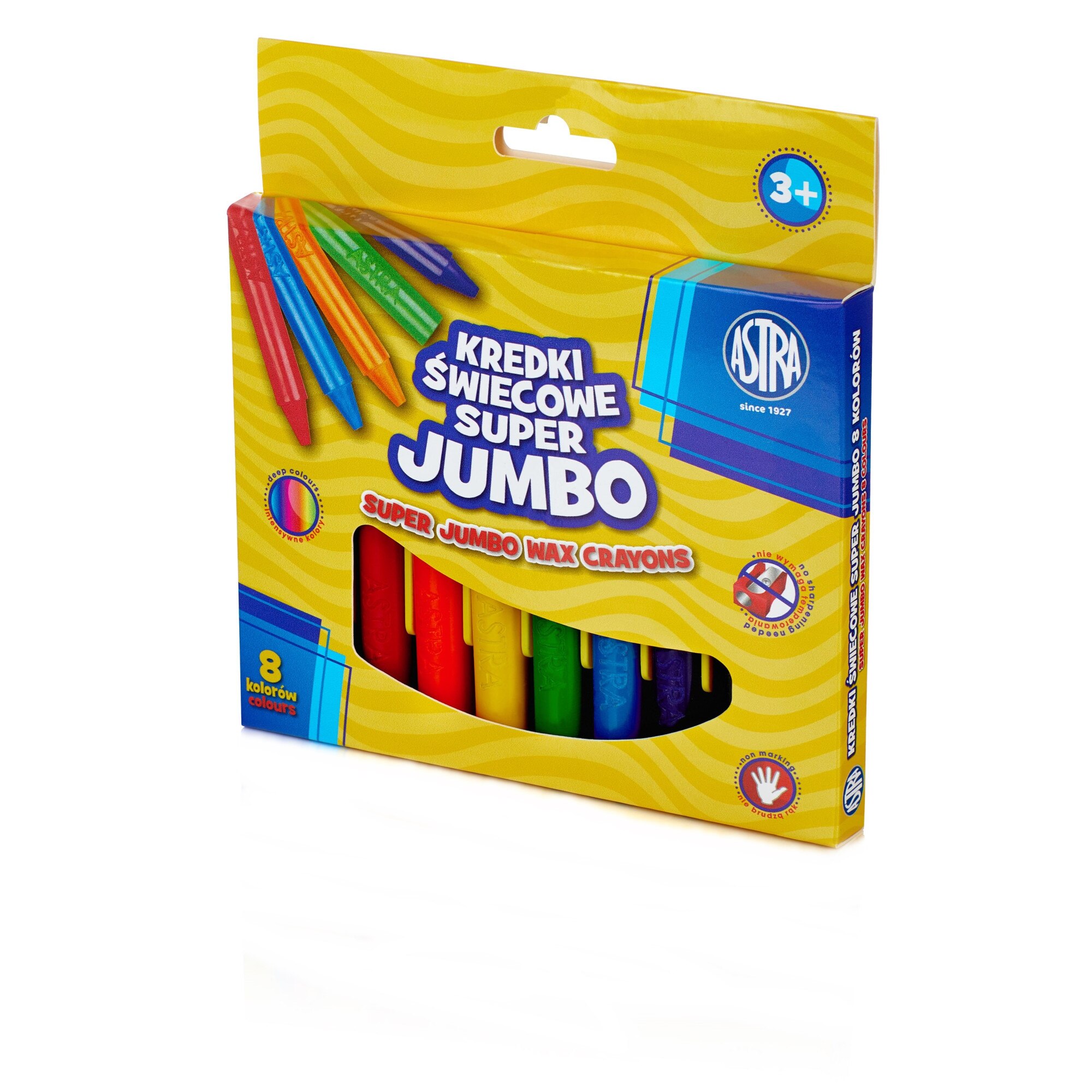 Pasteluri de ceara Astra Jumbo 8 culori 14mm / 100mm