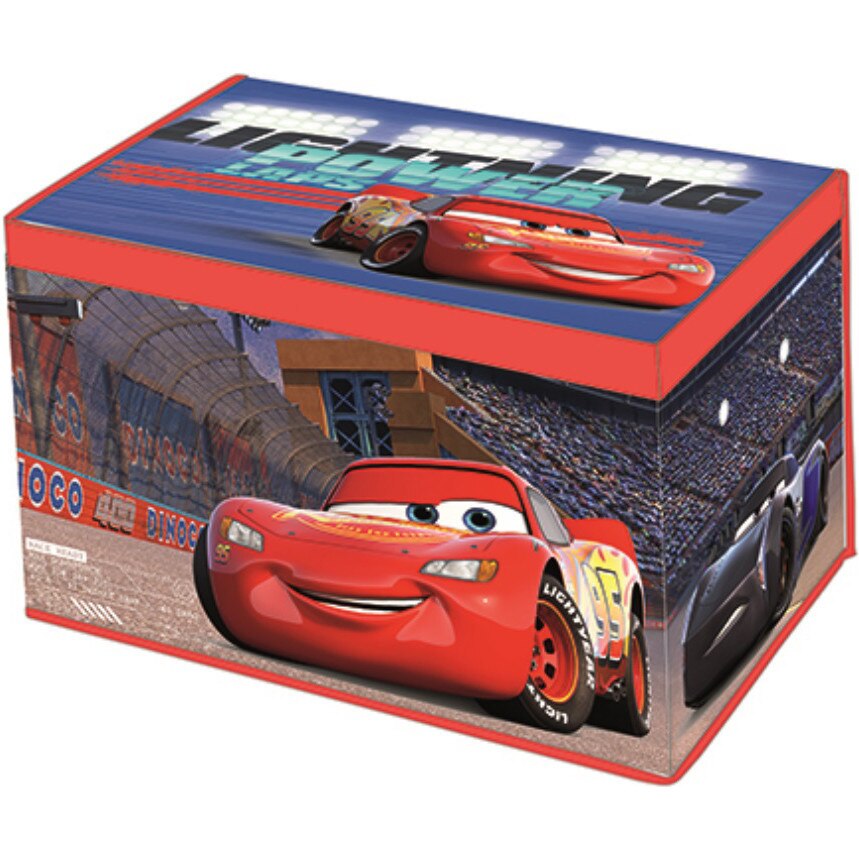 Cutie depozitare cu capac SunCity, 55 x 37 x 33 cm, material textil, model Cars