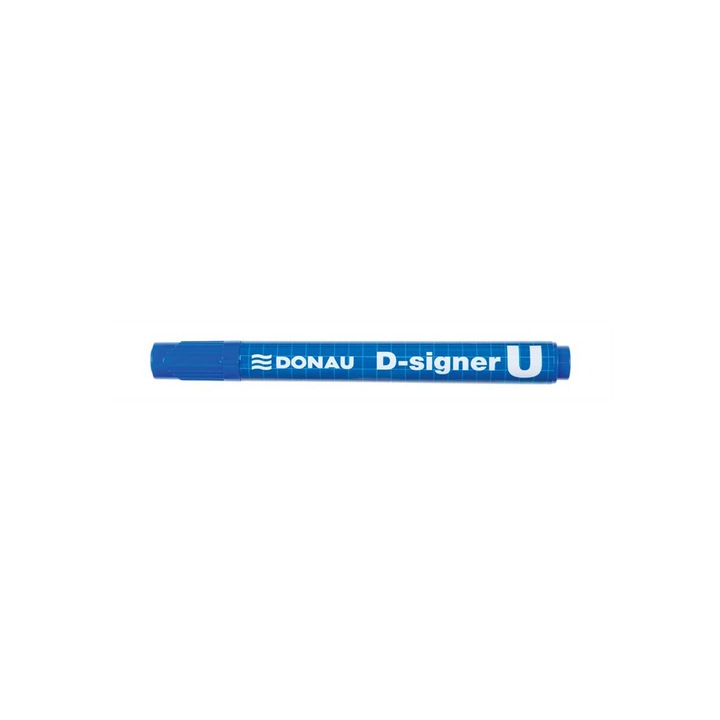 Marker cu alcool, DONAU, 2-4 mm, conic, "D-signer U", Albastru