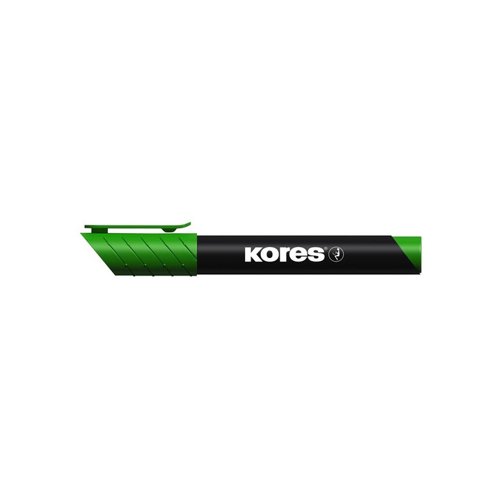 Marker permanent Kores varf rotund cu linie de scriere: 3-5mm culoare verde (KS000304)
