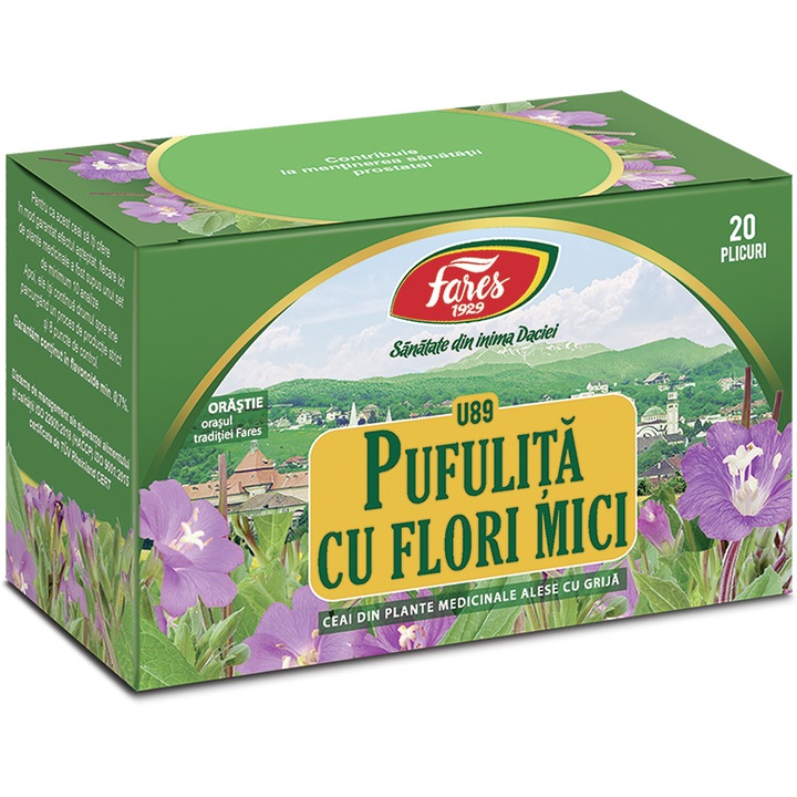 Ceai de Pufulita cu Flori Mici, ceai la plic, Fares