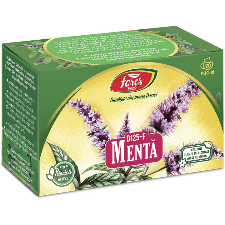 Ceai de Menta, ceai la plic, Fares