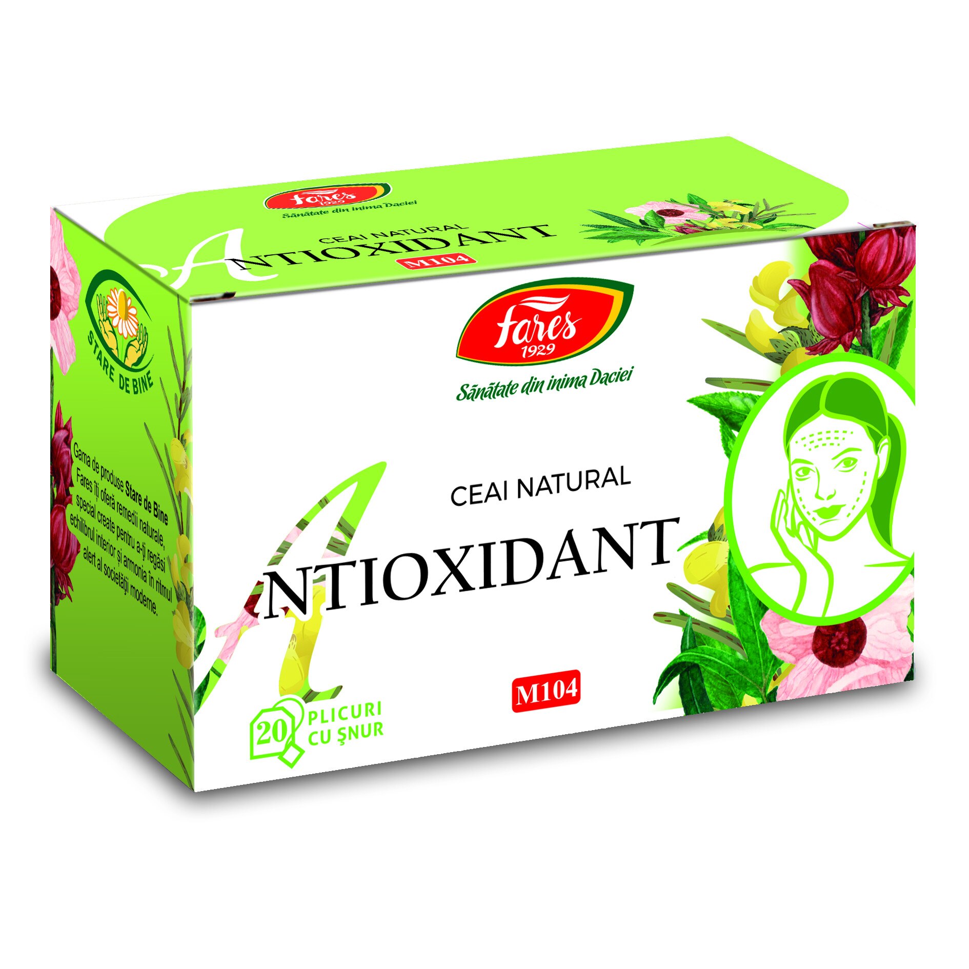 Antioxidant, 20 pliculete cu snur