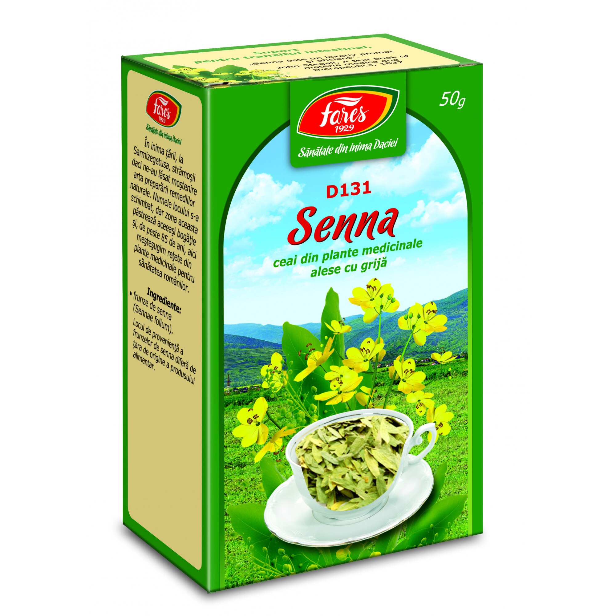 Senna -frunze, punga a 50 gr