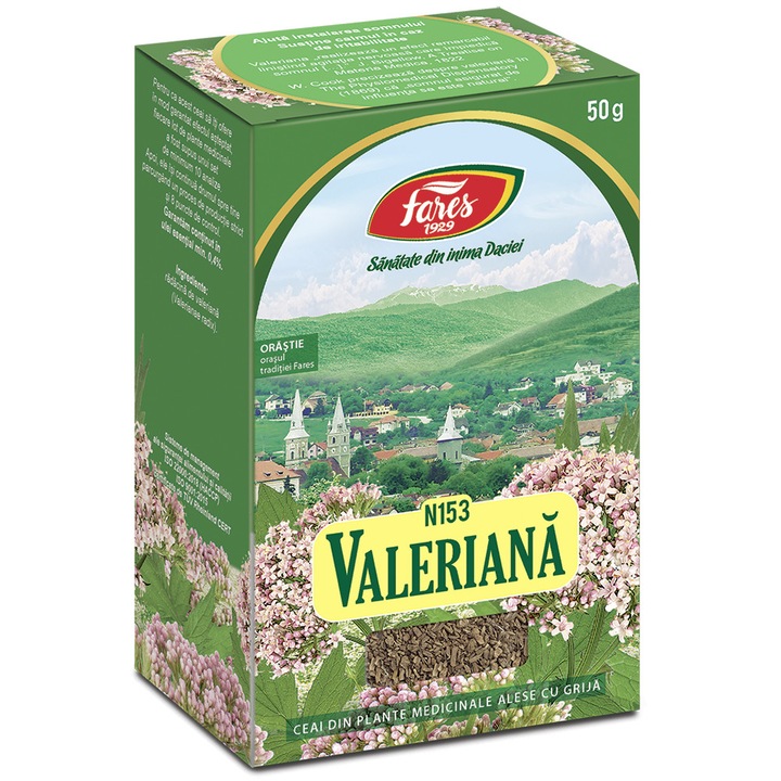 Ceai Fares Valeriana radacina calmant natural si somn odihnitor 50 g