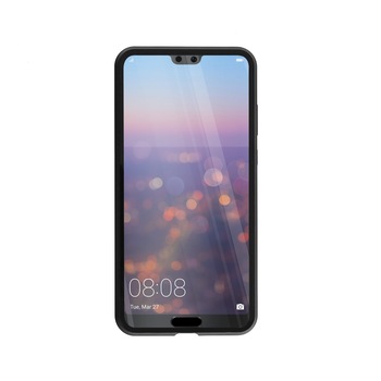 Husa magnetica 360° pentru Huawei P20 Pro, Fashion Case, Aluminiu/Sticla, Negru Husa magnetica 360° pentru Huawei P20 Pro, Fashion Case, Aluminiu/Sticla, Negru