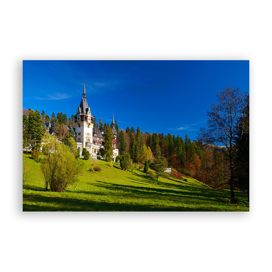 Tablou Canvas - Castelul Peles, Natura, Peisaj, Padure, Romania, 20 x 30 cm