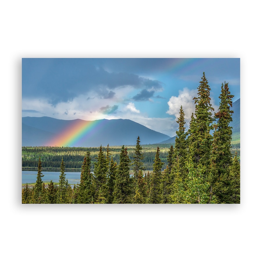 Tablou Canvas - Natura, Peisaj, Padure, Munte, Lac, Curcubeu, 40 x 60 cm