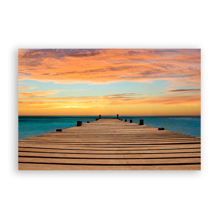 Tablou Canvas - Natura, Peisaj, Mare, Pod, Apus de soare, 20 x 30 cm