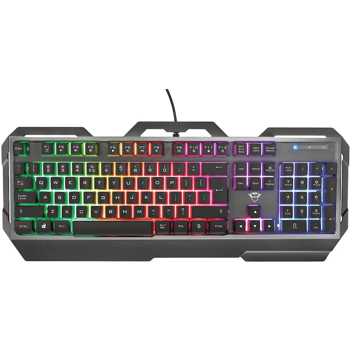 Tastatura gaming Trust GXT 856 Torac, Iluminare RGB, Negru