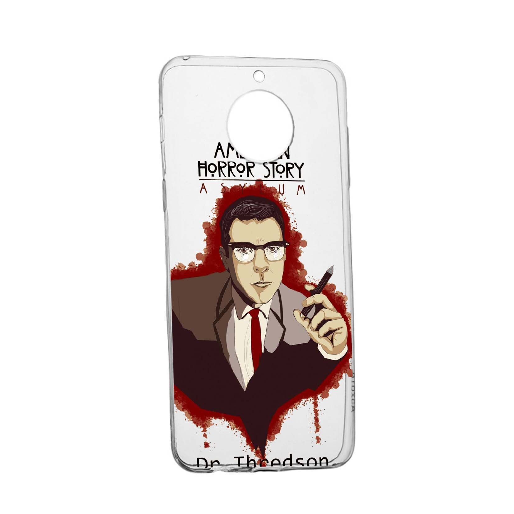 Husa de protectie American Horror Dr. Thredson, pentru Motorola MOTO G6 PLUS, rezistenta la uzura, anti-alunecare, din silicon Premium, 518