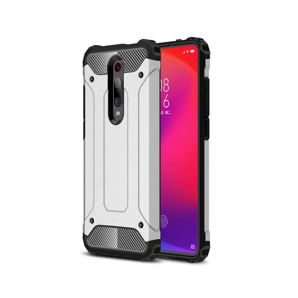 Husa Hibrida Antisoc Forcell Armour pentru Xiaomi Redmi 8, Argintiu