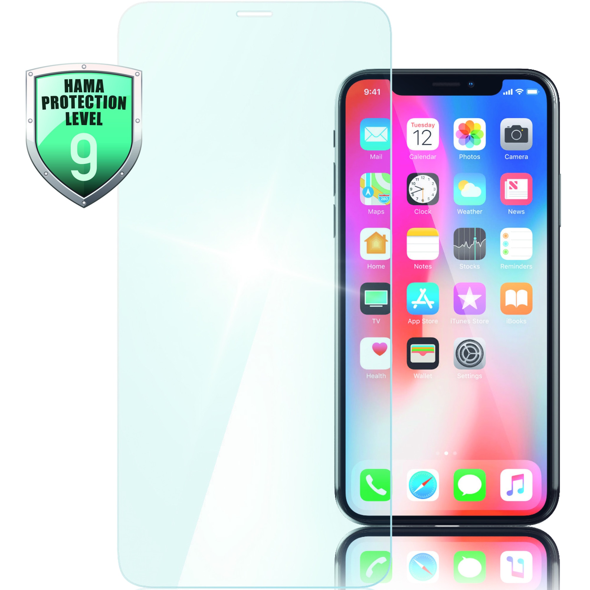 Folie de protectie din sticla Hama Premium Crystal Glass pentru iPhone Xs