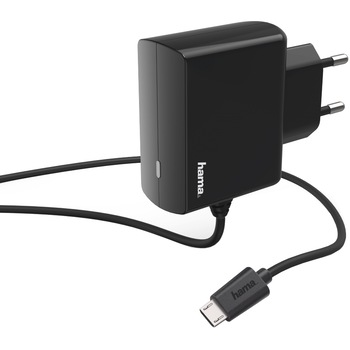 Incarcator smartphone si tablete Hama micro-USB, 2.4 A, Negru Incarcator smartphone si tablete Hama micro-USB, 2.4 A, Negru