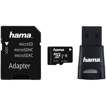 Set Card de memorie microSDXC Hama, 64GB, Clasa 10, Set Card de memorie microSDXC Hama, 64GB, Clasa 10,