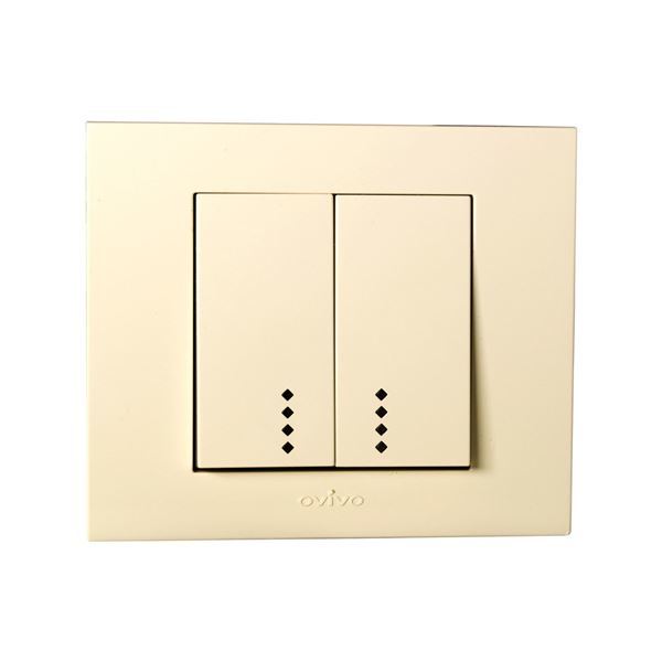 Comutator cu LED Ovivo Grano ST Natural Crem