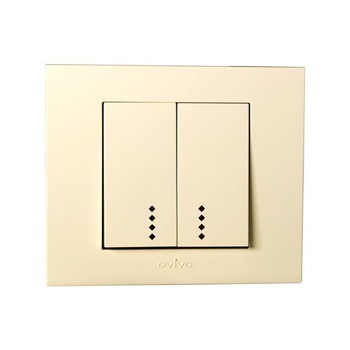 Comutator cu LED Ovivo Grano ST Natural Crem Comutator cu LED Ovivo Grano ST Natural Crem