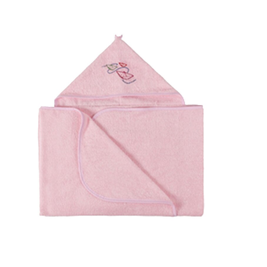 Prosop cu gluga Maxi Junior 140x70 cm Pink 10