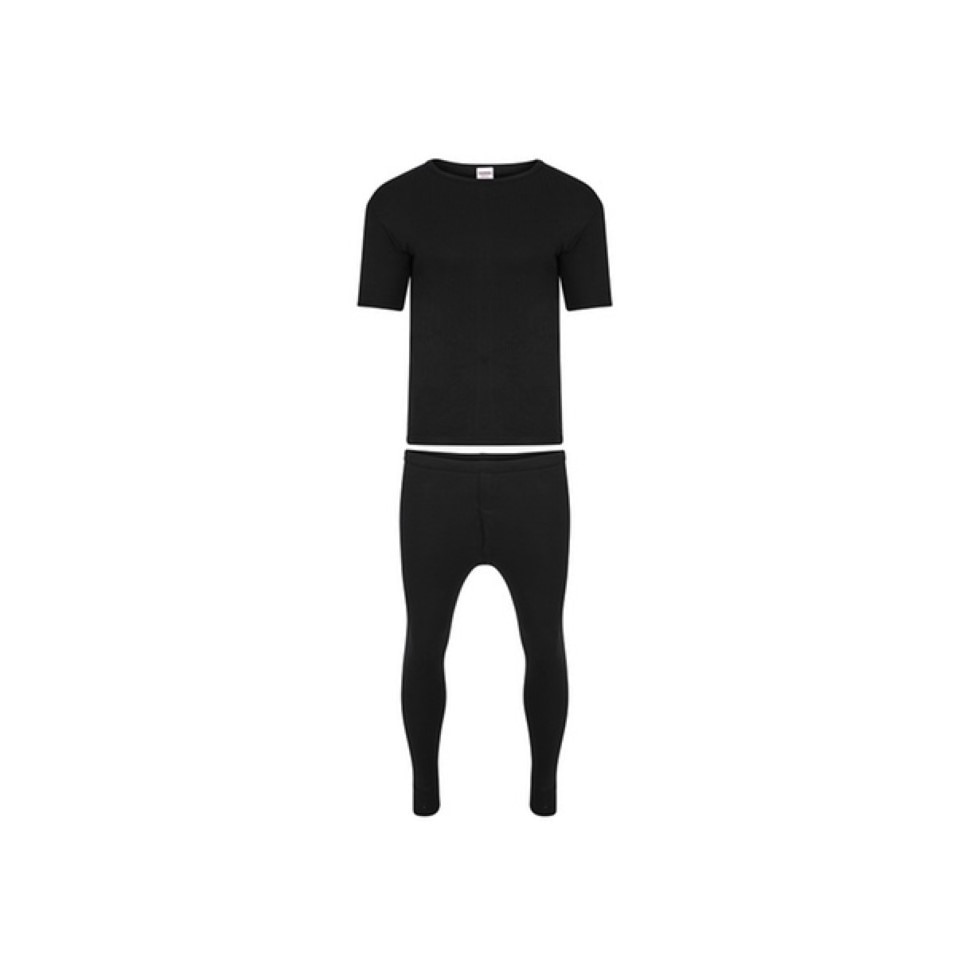 Set lenjerie de corp termica Barbati cu maneca scurta Neagra S