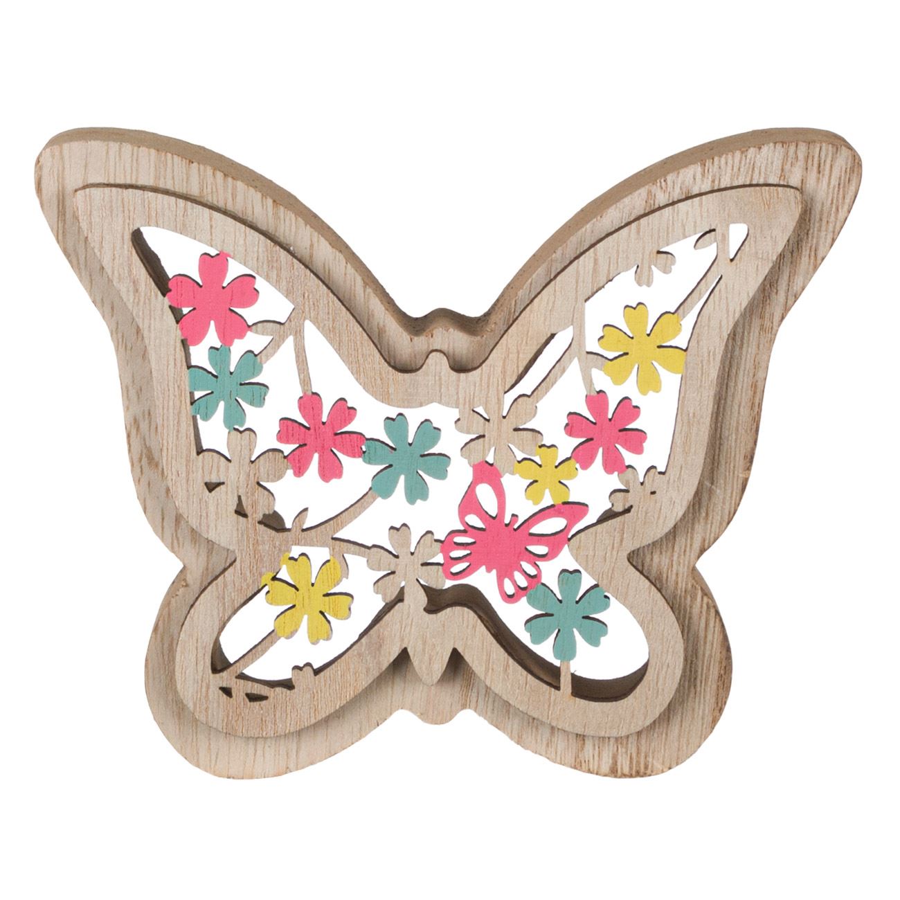 Terminology Nine Shine Fluture Decorativ din Lemn, OffLimits, 12X10 cm, multicolor - eMAG.ro
