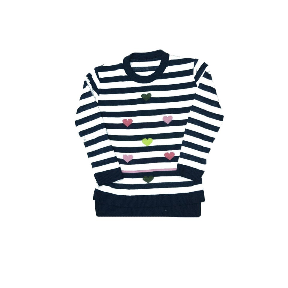 Pulover cu maneca lunga pentru fetite BCM58, Multicolor, 122