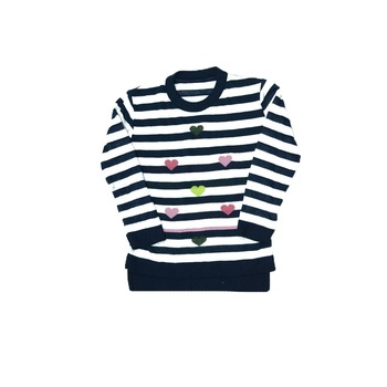 Pulover cu maneca lunga pentru fetite BCM58, Multicolor, 122 Pulover cu maneca lunga pentru fetite BCM58, Multicolor, 122