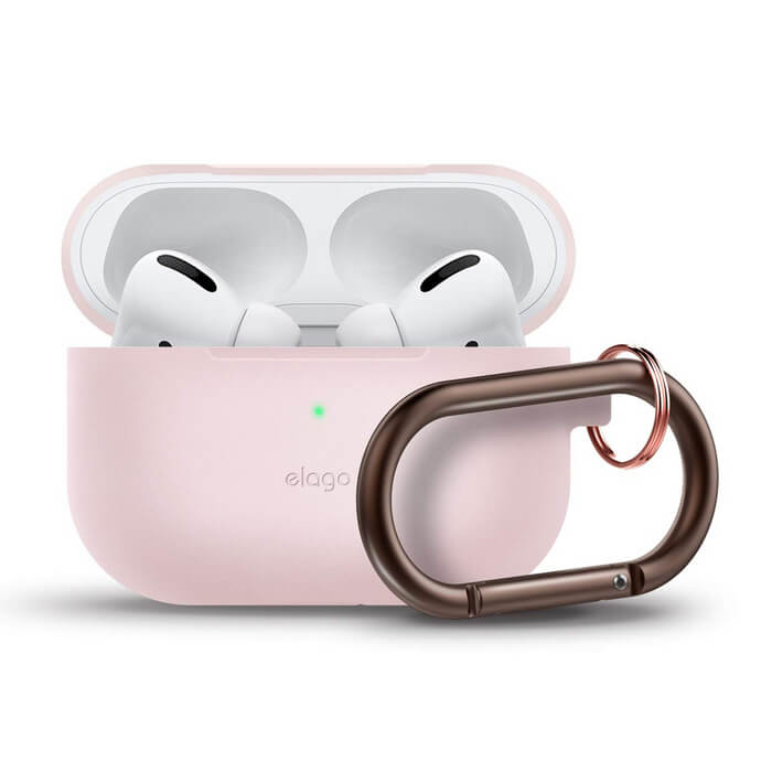 Elago Airpods Slim Hang Silicone Case - силиконов калъф с карабинер за ...