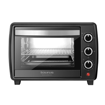 Cuptor electric Taurus Horizon 22, 1500W, 22 L, 3 functii, 4 rezistente inox, termostat 90°-230°C, programare 60 min, accesorii incluse, Negru Cuptor electric Taurus Horizon 22, 1500W, 22 L, 3 functii, 4 rezistente inox, termostat 90°-230°C, programare 60 min, accesorii incluse, Negru