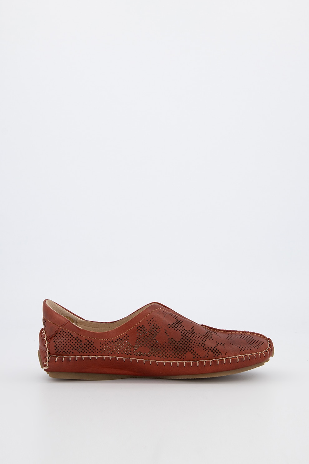 Pikolinos, Pantofi loafer de piele cu cusaturi contrastante Jerez, Bordeaux, 39 - eMAG.ro