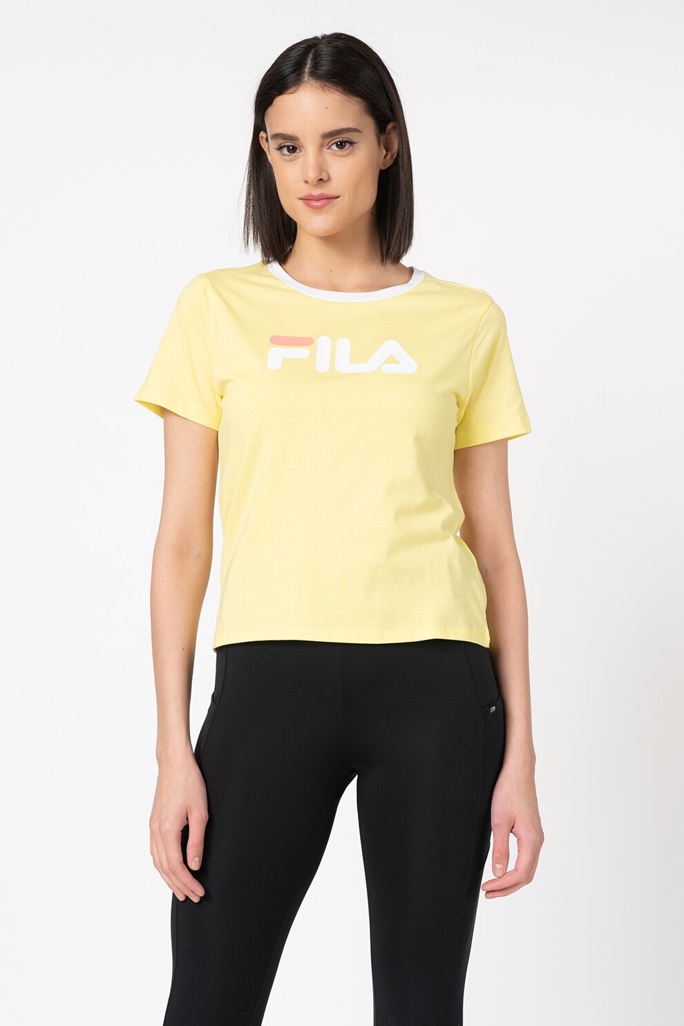Fila, Tricou din bumbac cu imprimeu logo Salome, Galben
