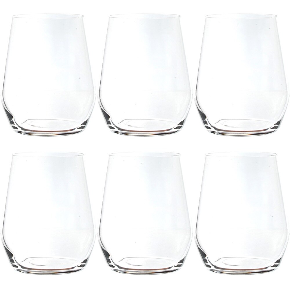 Set 6 pahare pentru apa/suc/racoritoare, cristal Bohemia, model Broggi, transparent, 380 ml