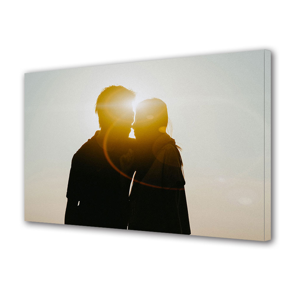 Tablou Canvas Luminos in intuneric VarioView LED, Vday, Sarut la apus, 40 x 60 cm