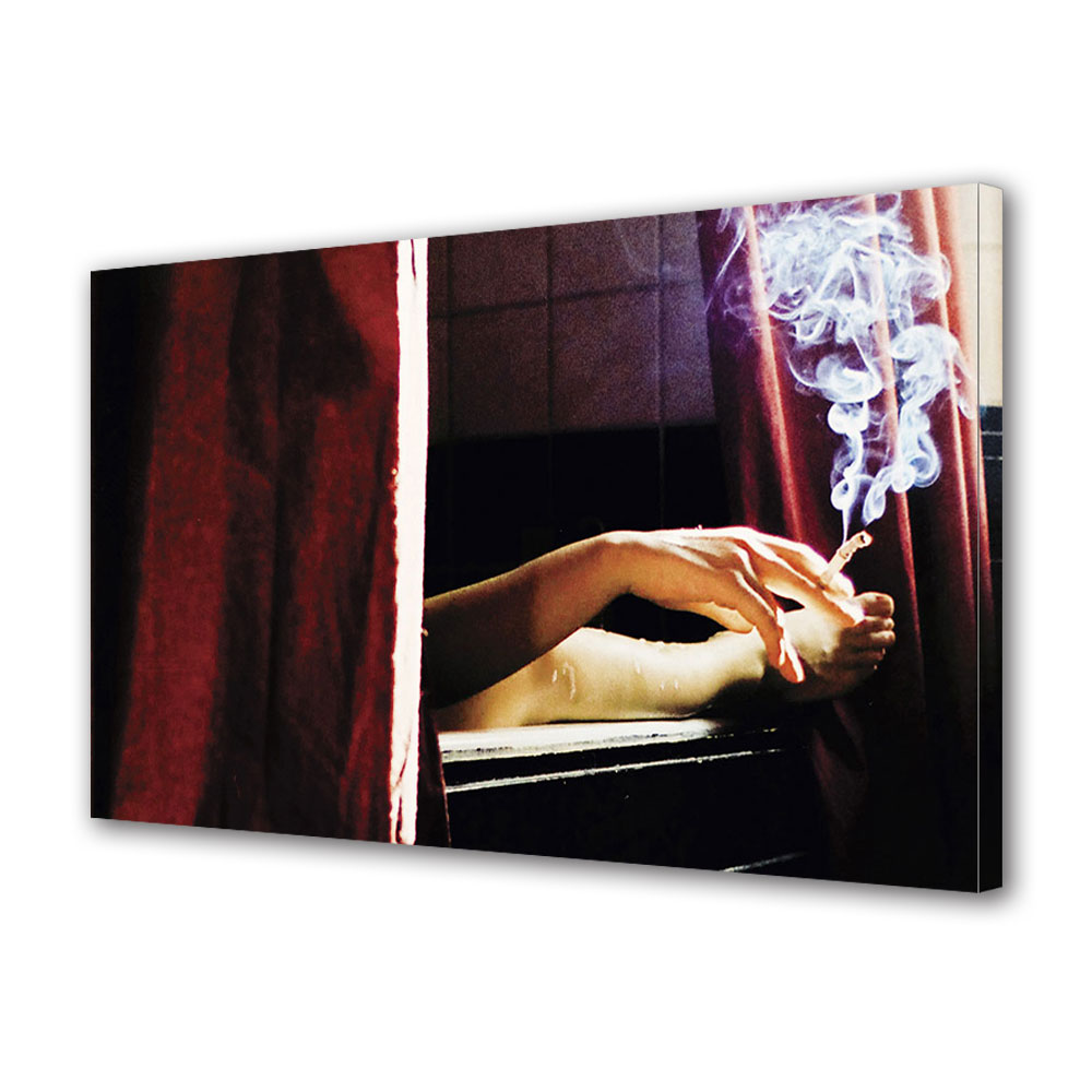 Tablou Canvas Luminos in intuneric VarioView LED, Vday, Tigara si fum in cada, 30 x 45 cm