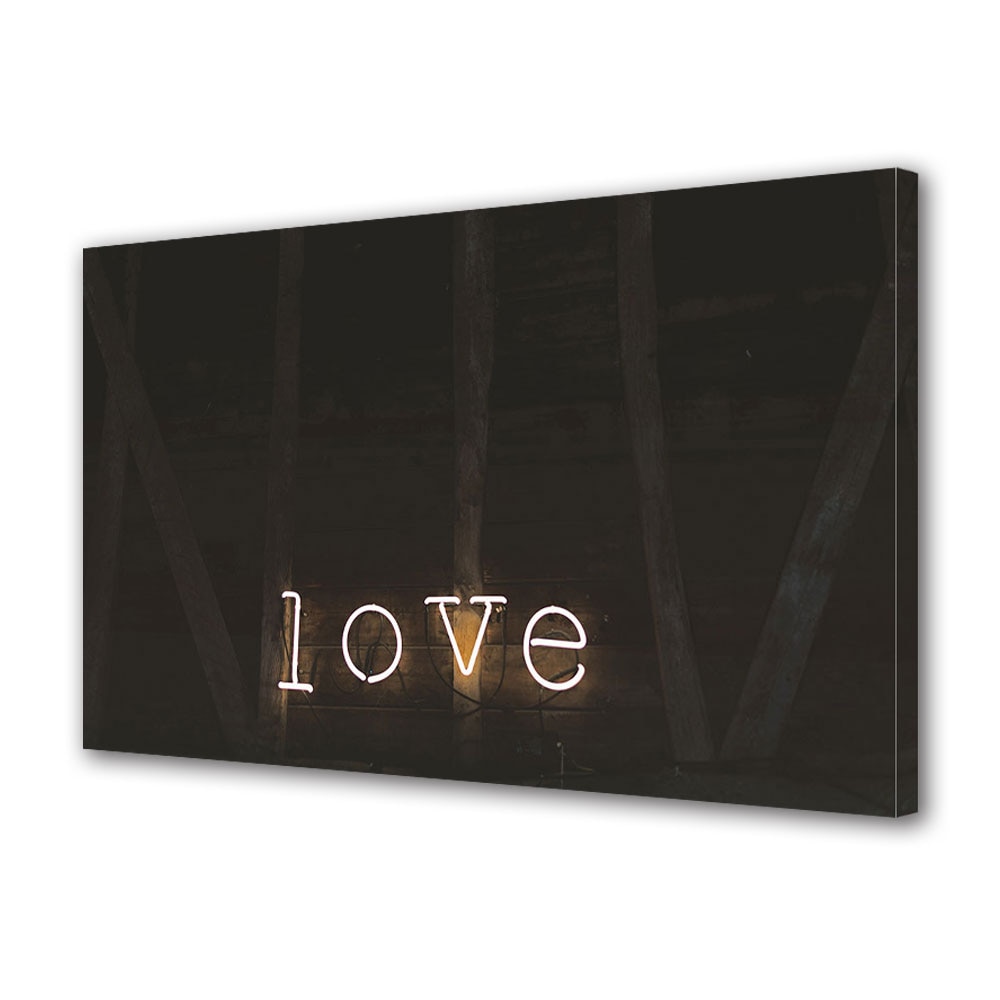 Tablou Canvas Luminos in intuneric VarioView LED, Vday, Dragoste in pod, 40 x 60 cm