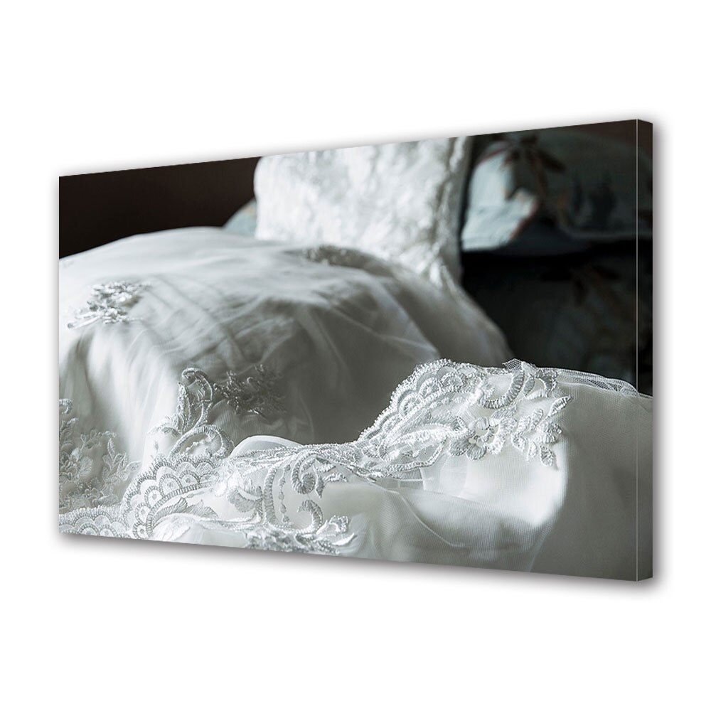 Tablou Canvas Luminos in intuneric VarioView LED, Vday, Rochie alba, 40 x 60 cm