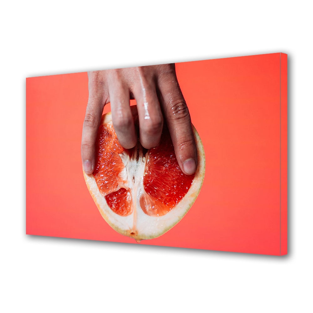 Tablou Canvas Luminos in intuneric VarioView LED, Vday, Degetele in grefa, 30 x 45 cm