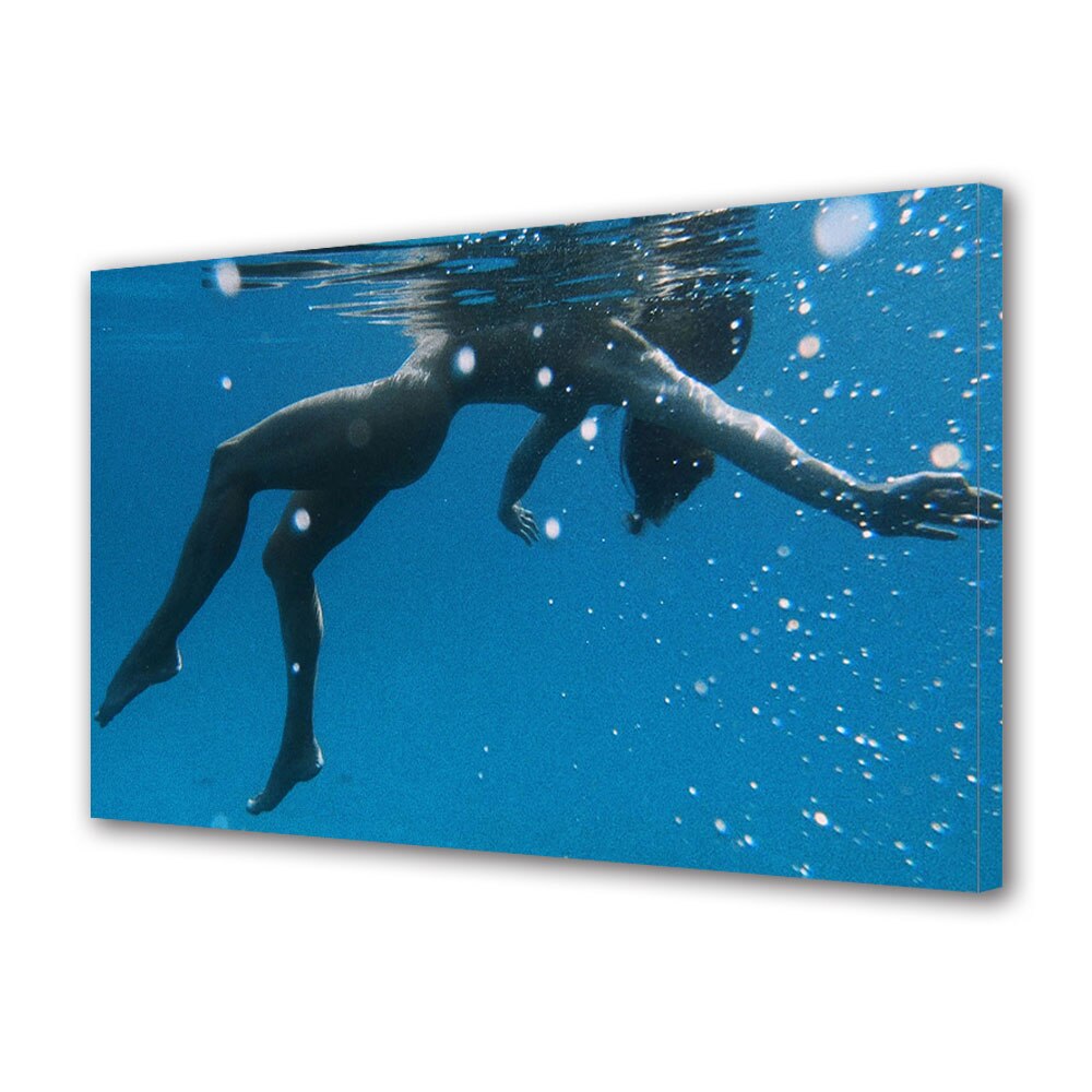 Tablou Canvas Luminos in intuneric VarioView LED, Vday, Corp femeie sub apa, 30 x 45 cm