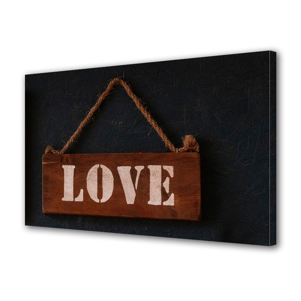 Tablou Canvas Luminos in intuneric VarioView LED, Vday, Semnul iubirii, 30 x 45 cm