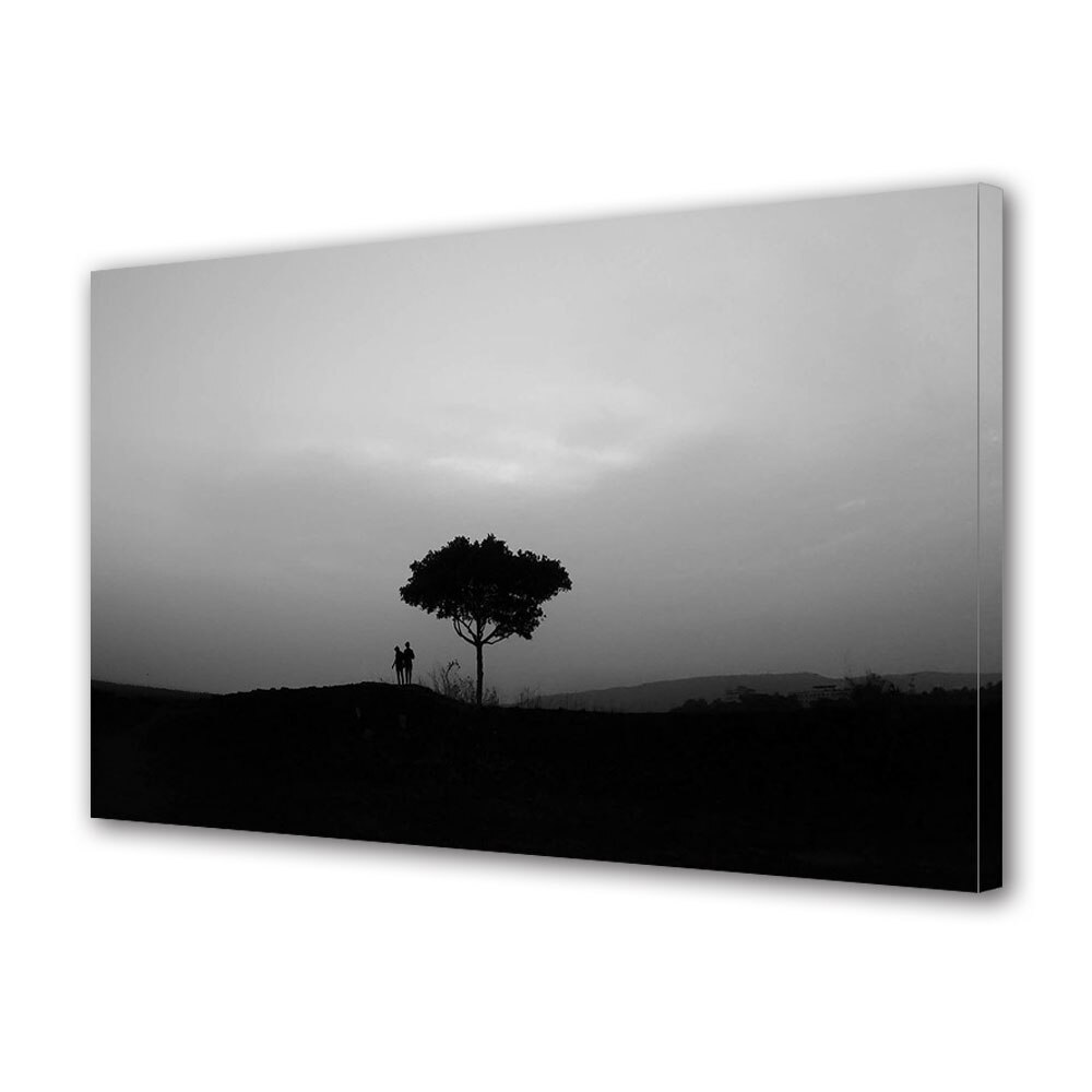 Tablou Canvas Luminos in intuneric VarioView LED, Vday, Copac si cuplu, 40 x 60 cm