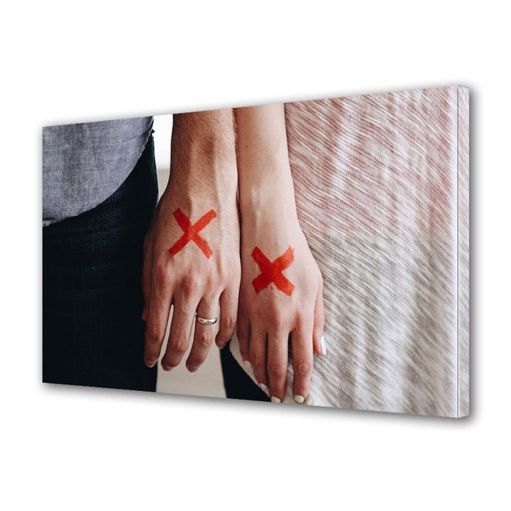 Tablou Canvas Luminos in intuneric VarioView LED, Vday, Marcati ca iubiti, 30 x 45 cm