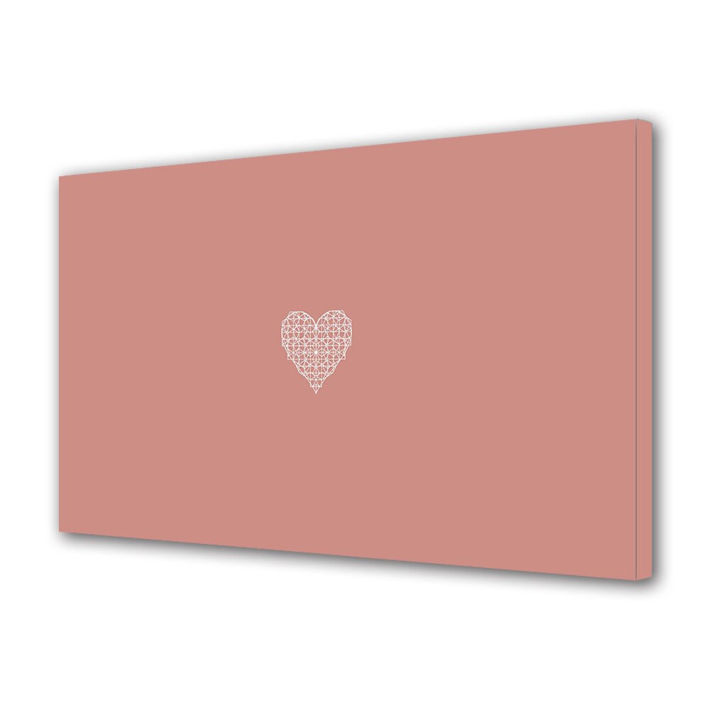 Tablou Canvas Luminos in intuneric VarioView LED, Vday, Inima pe fundal roz, 30 x 45 cm