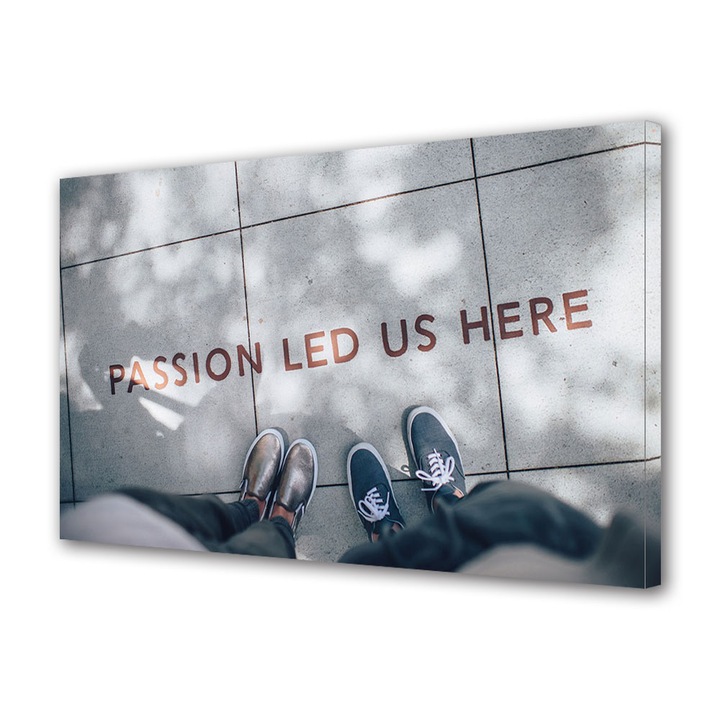 Tablou Canvas Luminos in intuneric VarioView LED, Vday, Pasiune si pantofi, 70 x 100 cm