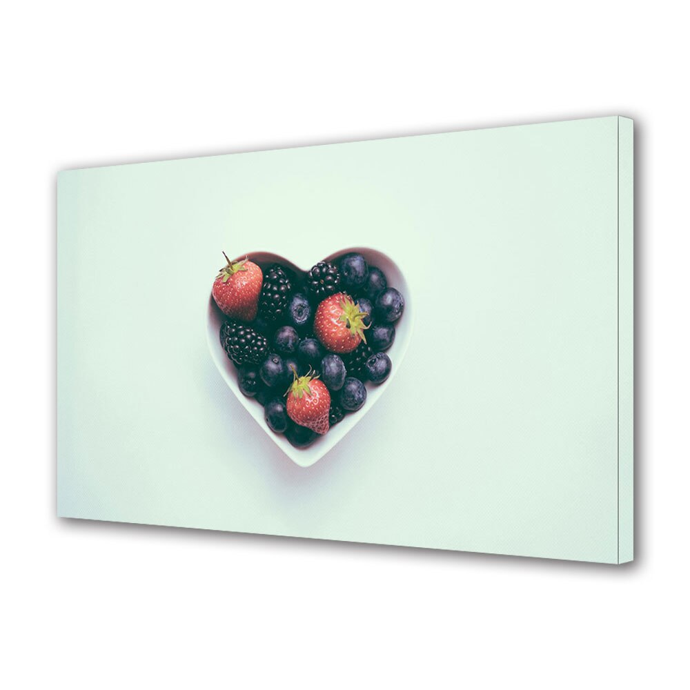 Tablou Canvas Luminos in intuneric VarioView LED, Vday, Fructe in inima, 30 x 45 cm